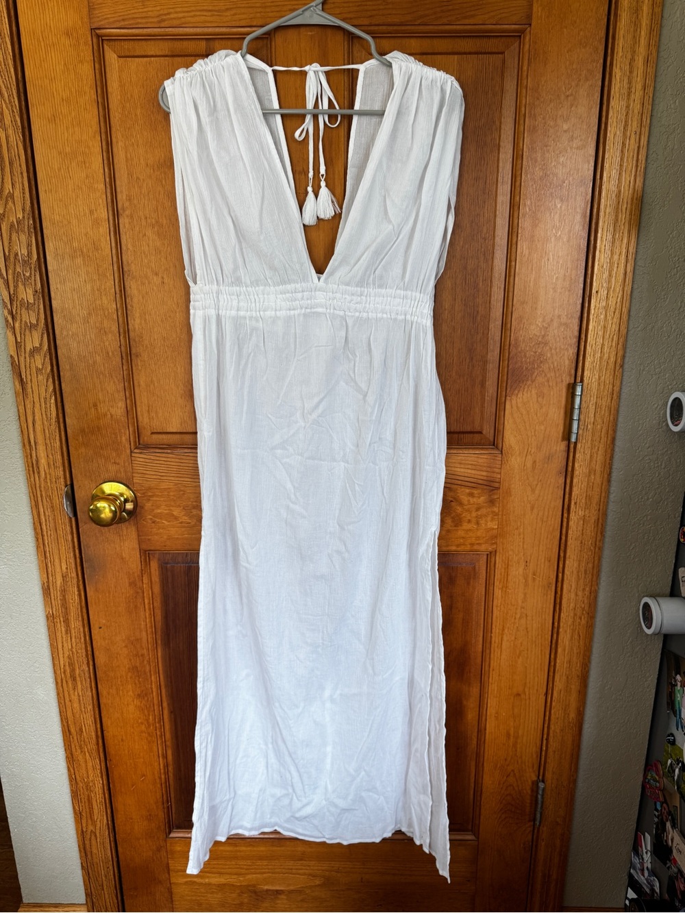 Kona Sol White Dress with Logo Tag